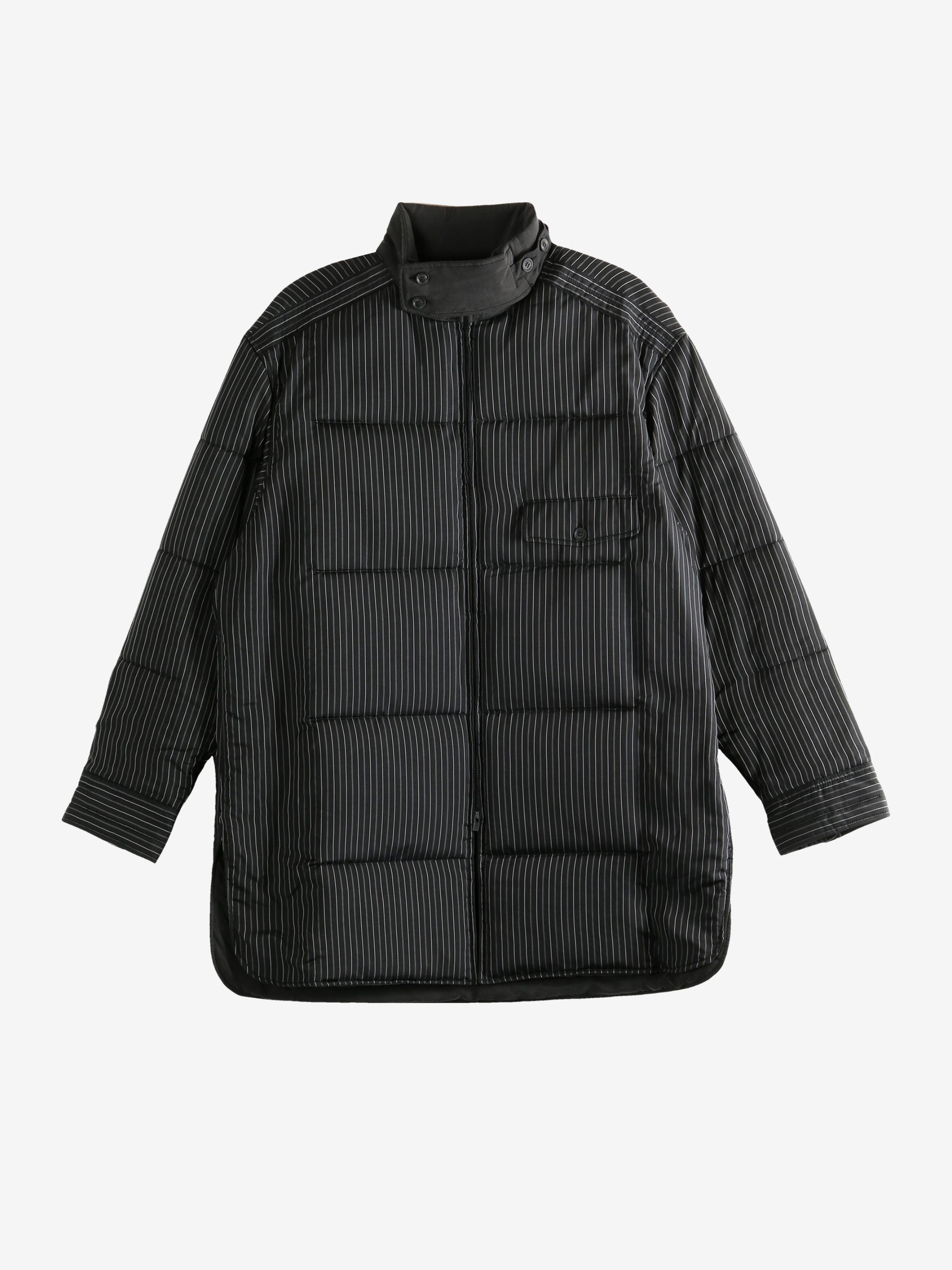 Black coat, front view