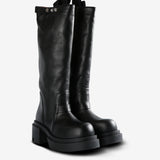 Black high boots, front view