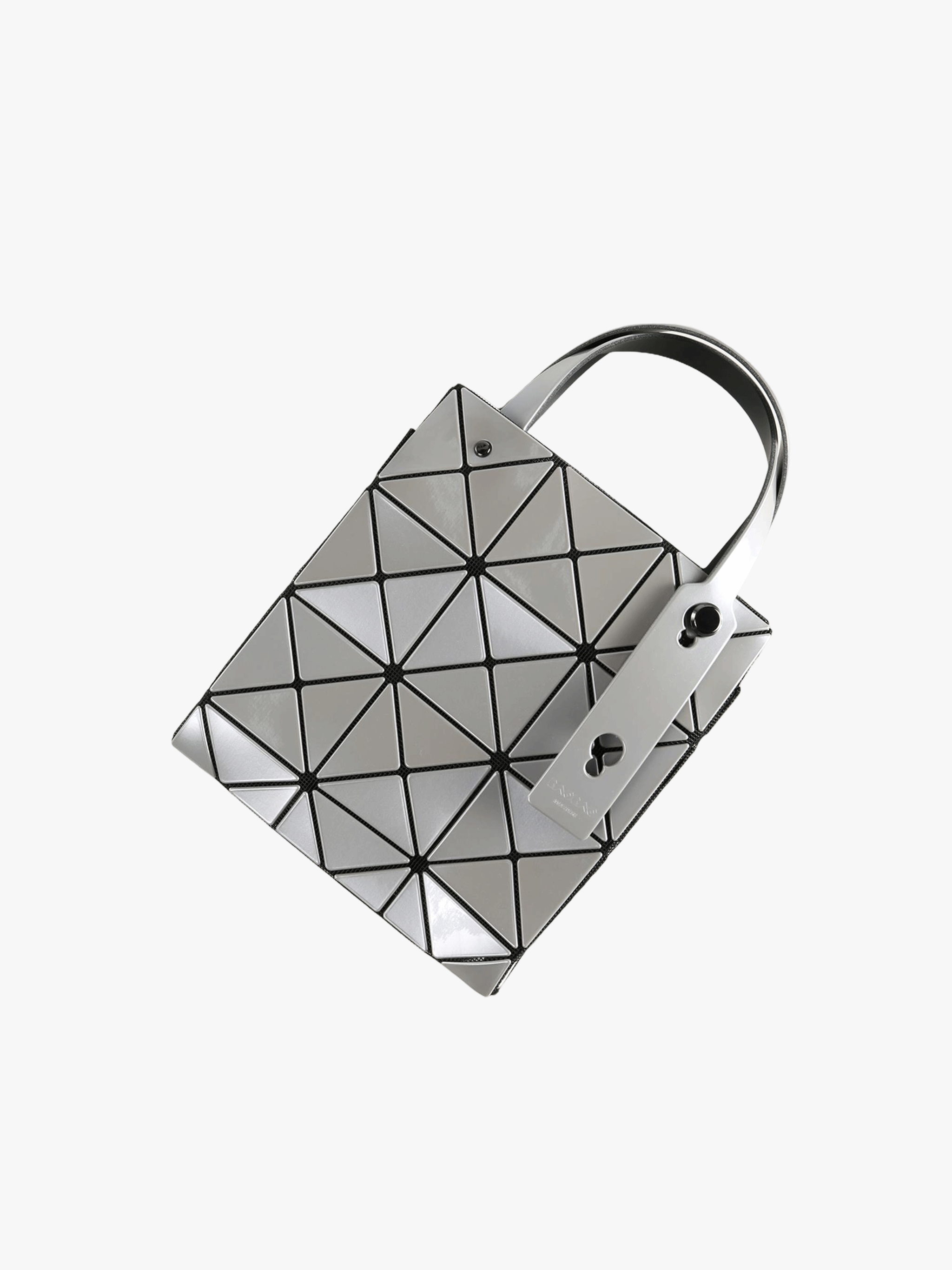 Grey handbag,front view