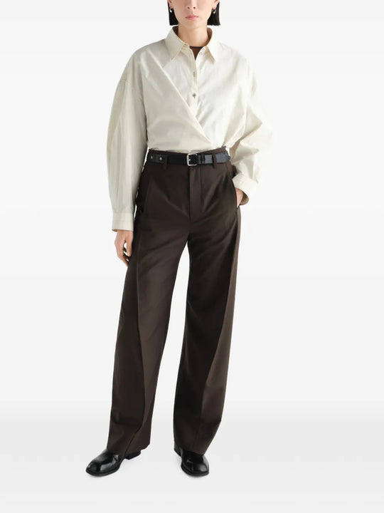 Brown pants, full body view