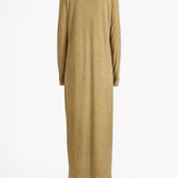 Tan dress, full body view