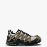Tan shoes, side view