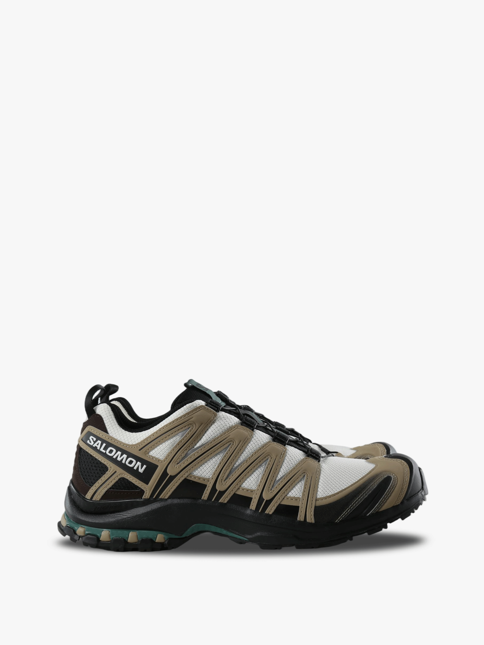 Tan shoes, side view