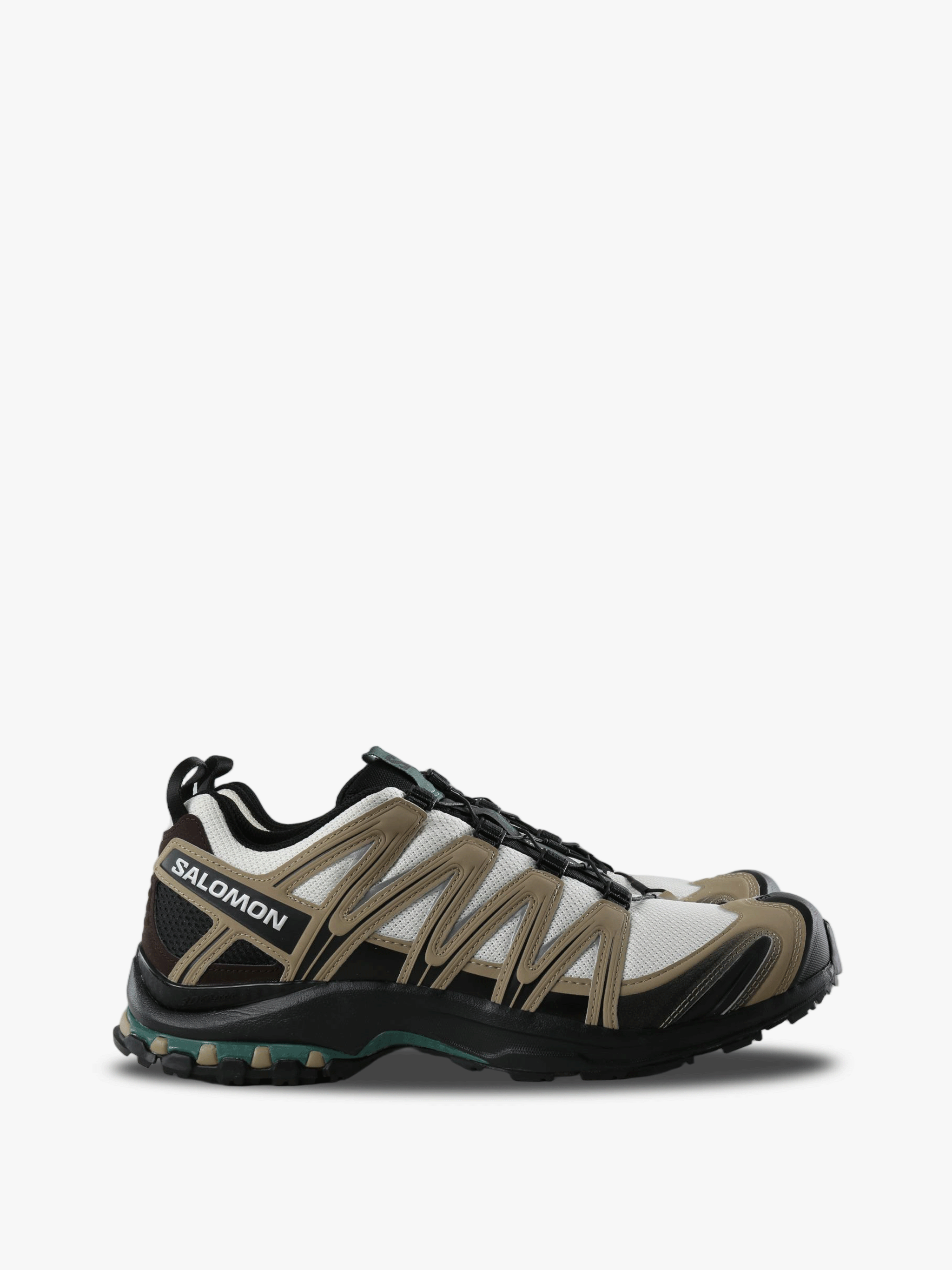 Tan shoes, side view