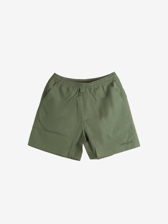 Green shorts, front view