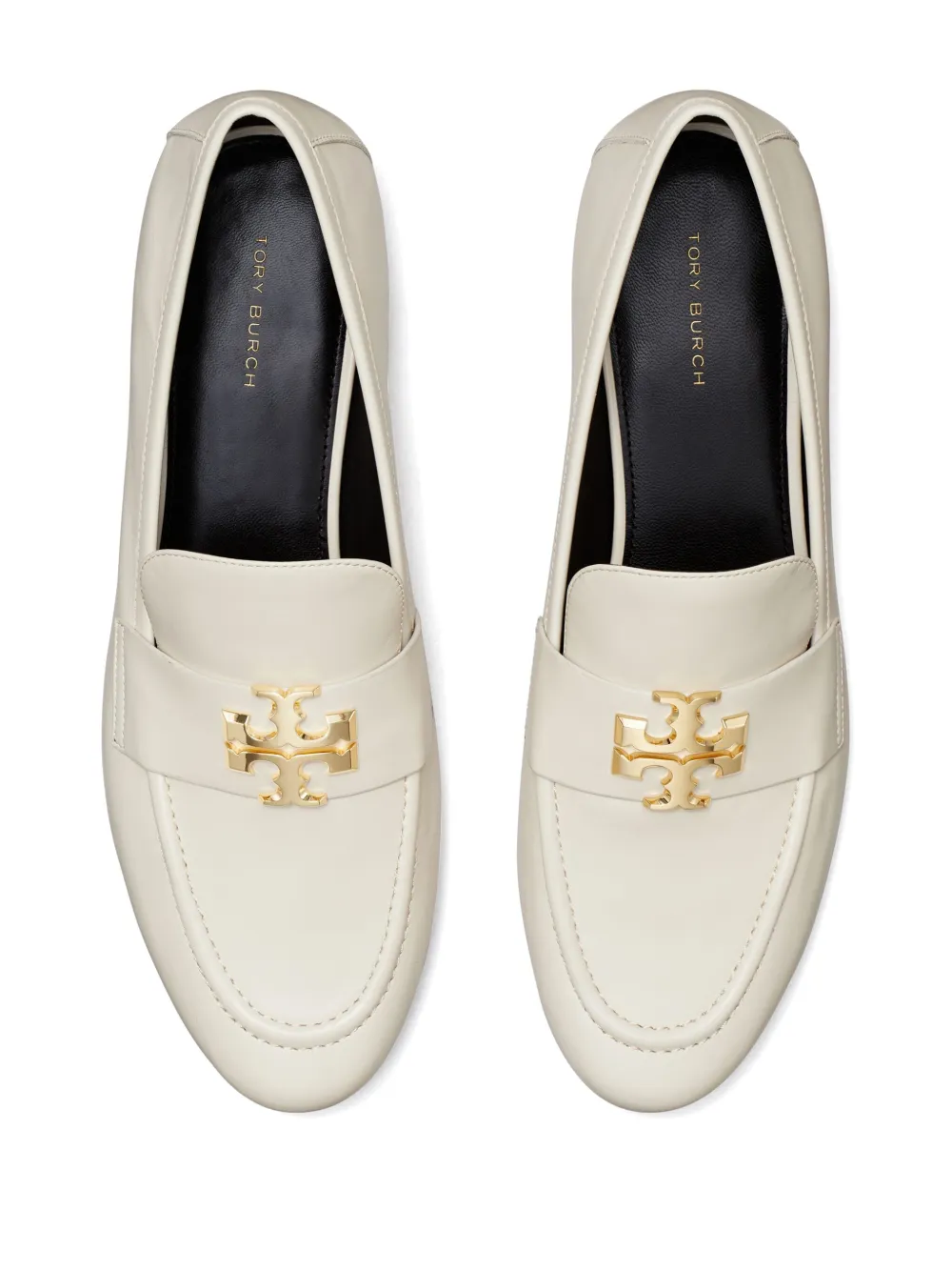 white loafers-mules,top view