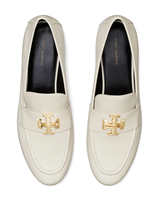 white loafers-mules,top view