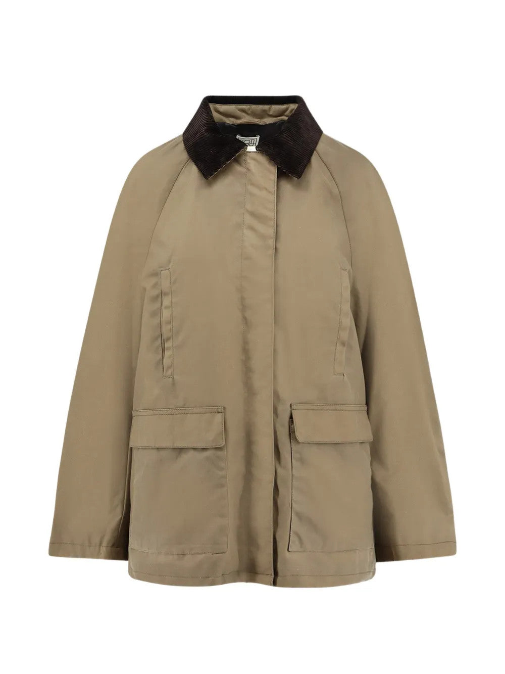 Tan jacket, front view