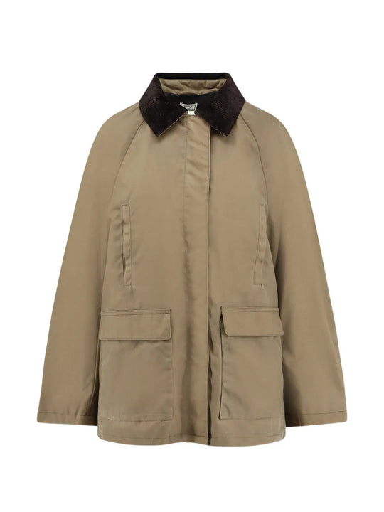 Tan jacket, front view