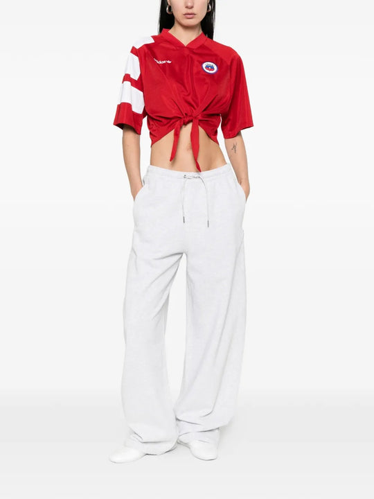 White pants, full body view
