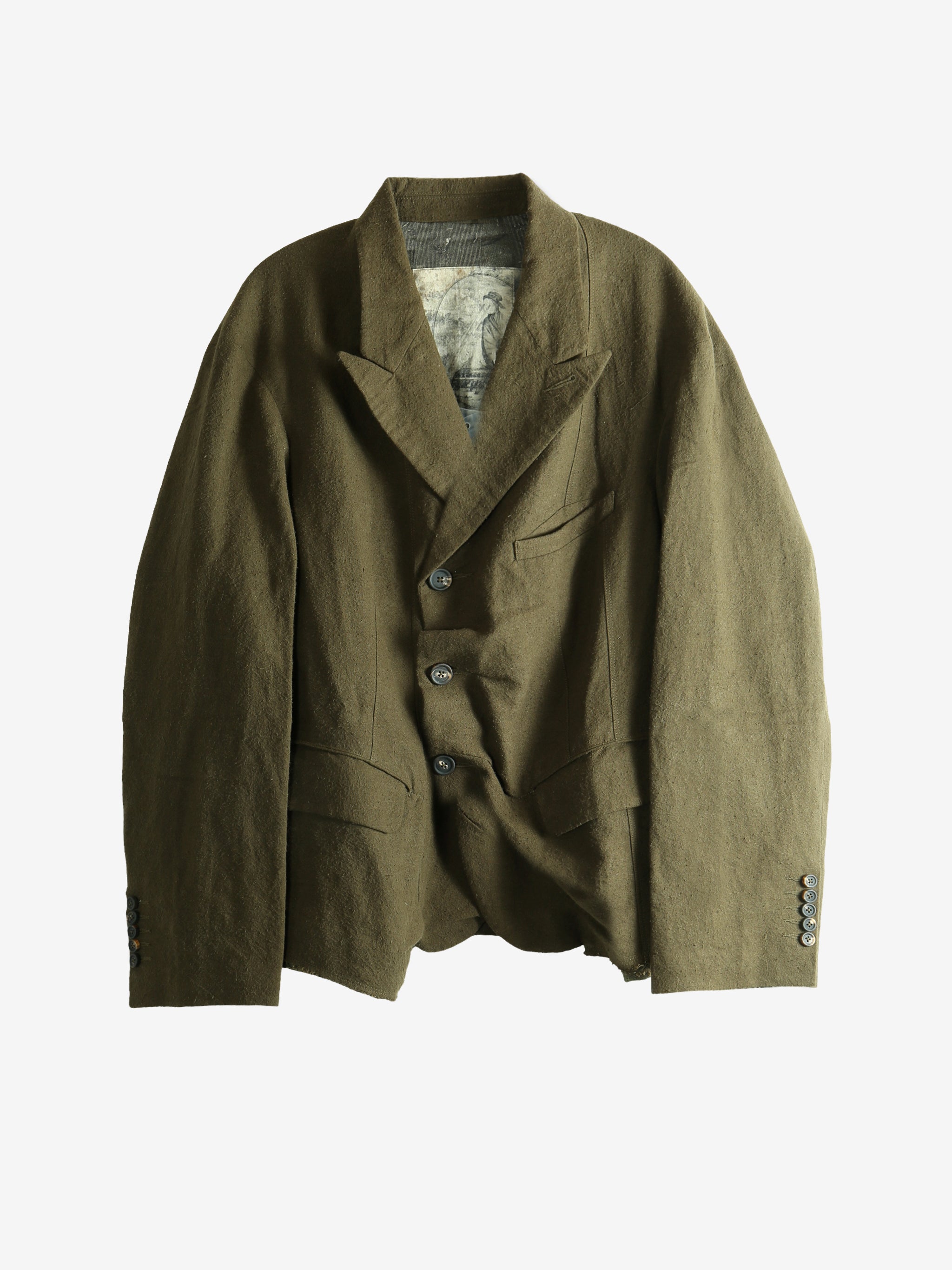 Green blazer, front view