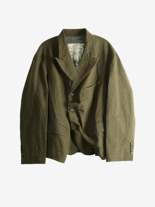 Green blazer, front view