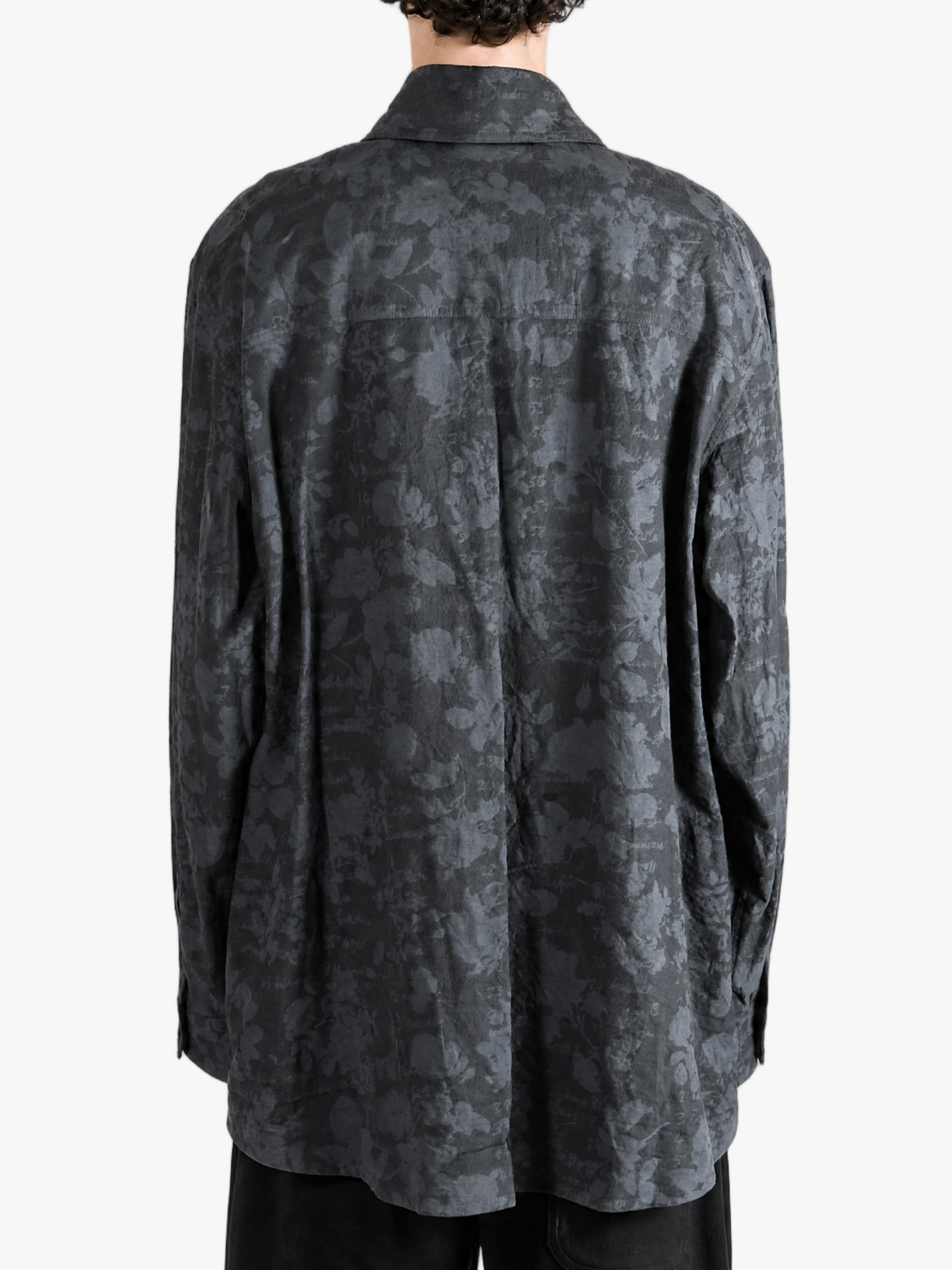 Grey shirt, full body view