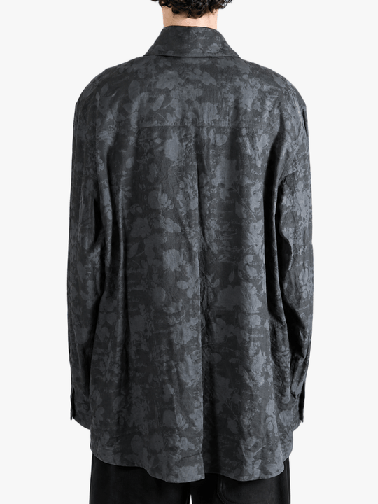 Grey shirt, full body view