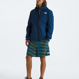 Blue jacket, full body view