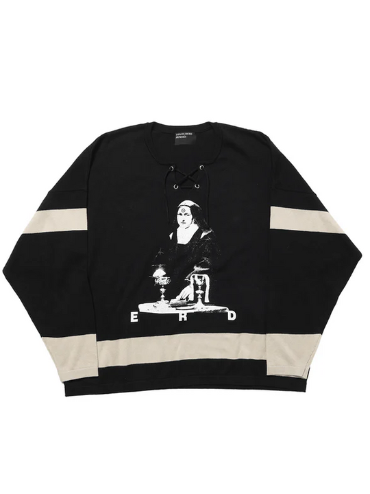 Black hoodie, front view