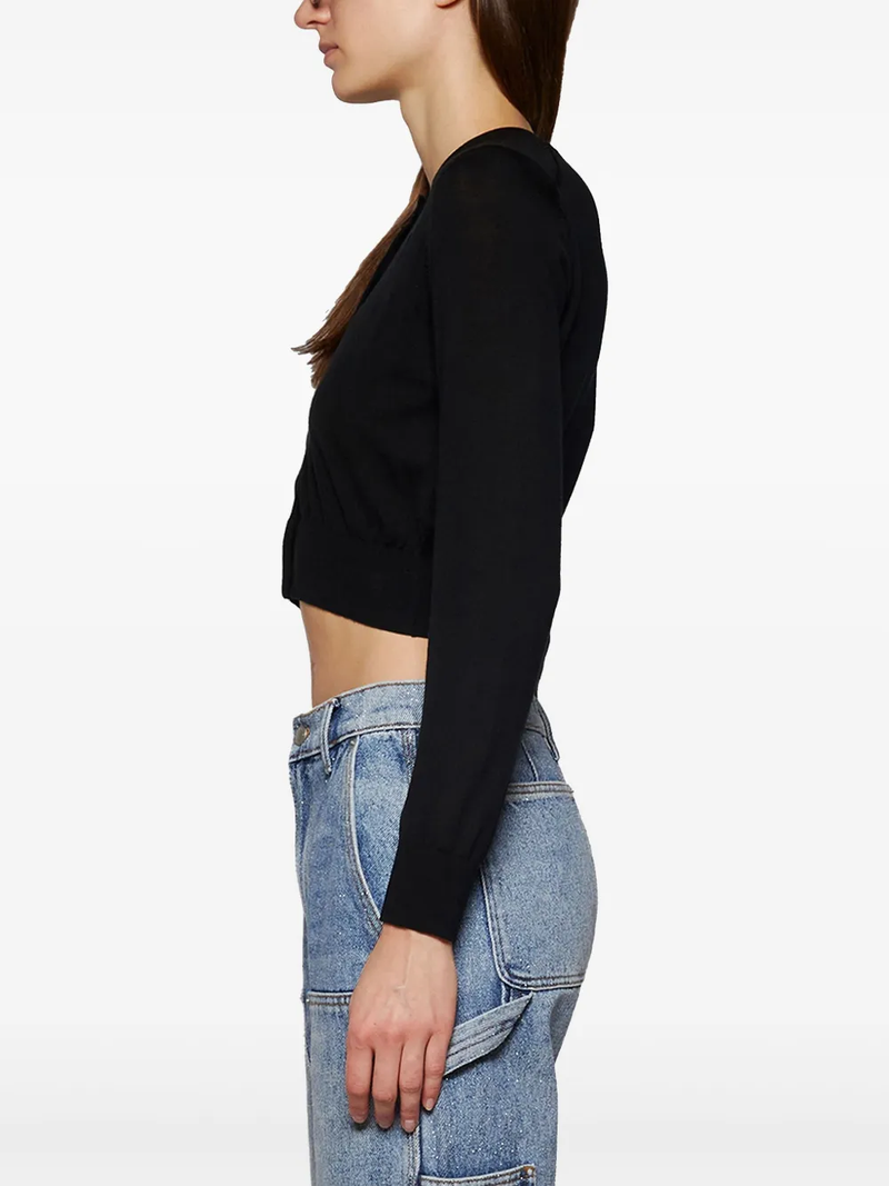 T BY ALEXANDER WANG - Women Superfine Cropped Crewneck Cardigan