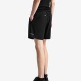 Black shorts, full body view