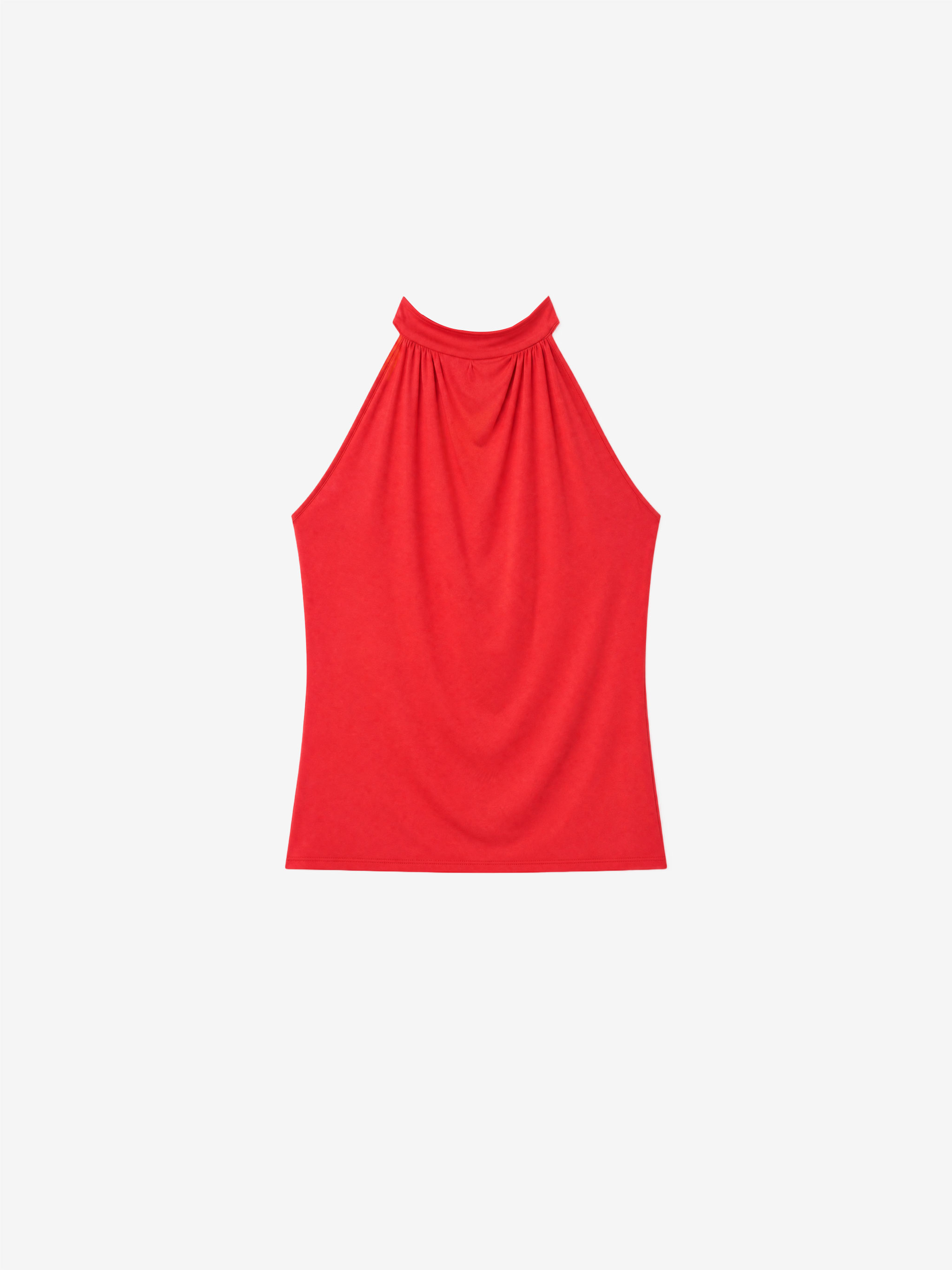 Red top, front view