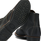 Close up of Black boots, showing detail