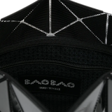 Close up of black bag, showing texture of the Polyester fabric