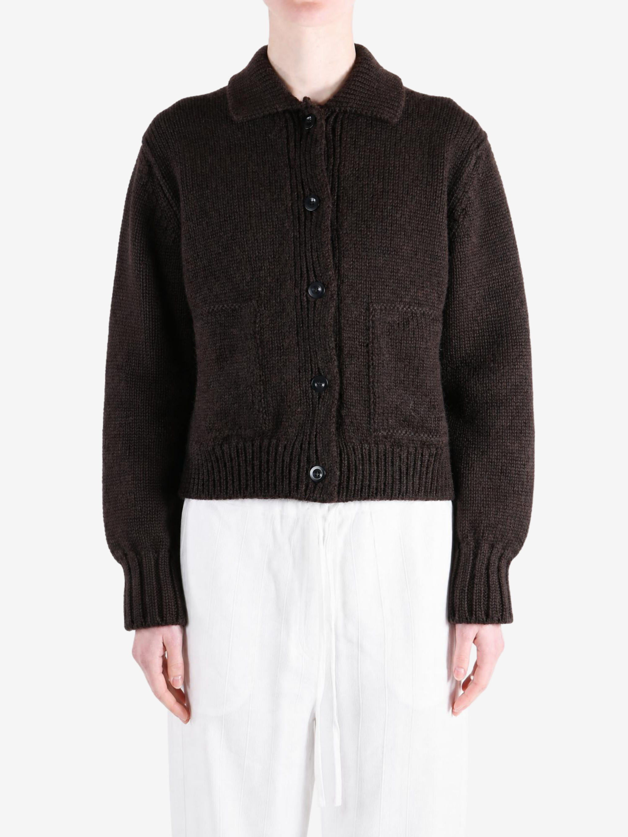 Brown knitwear, front view