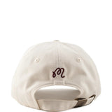Tan hat, back view