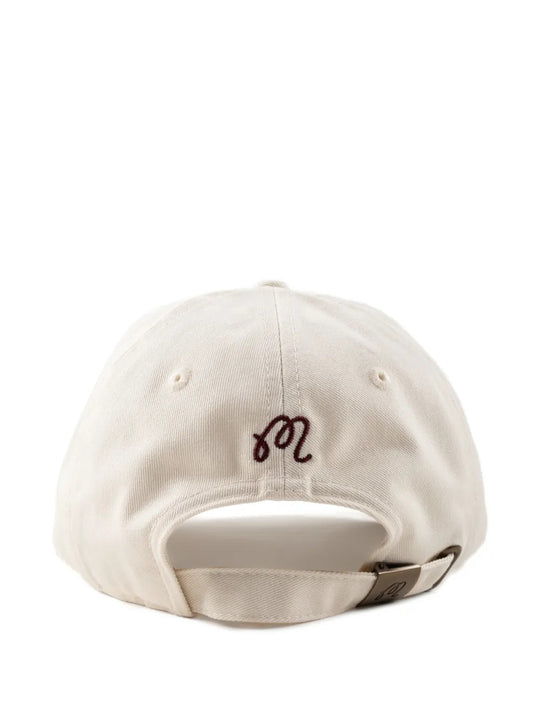 Tan hat, back view