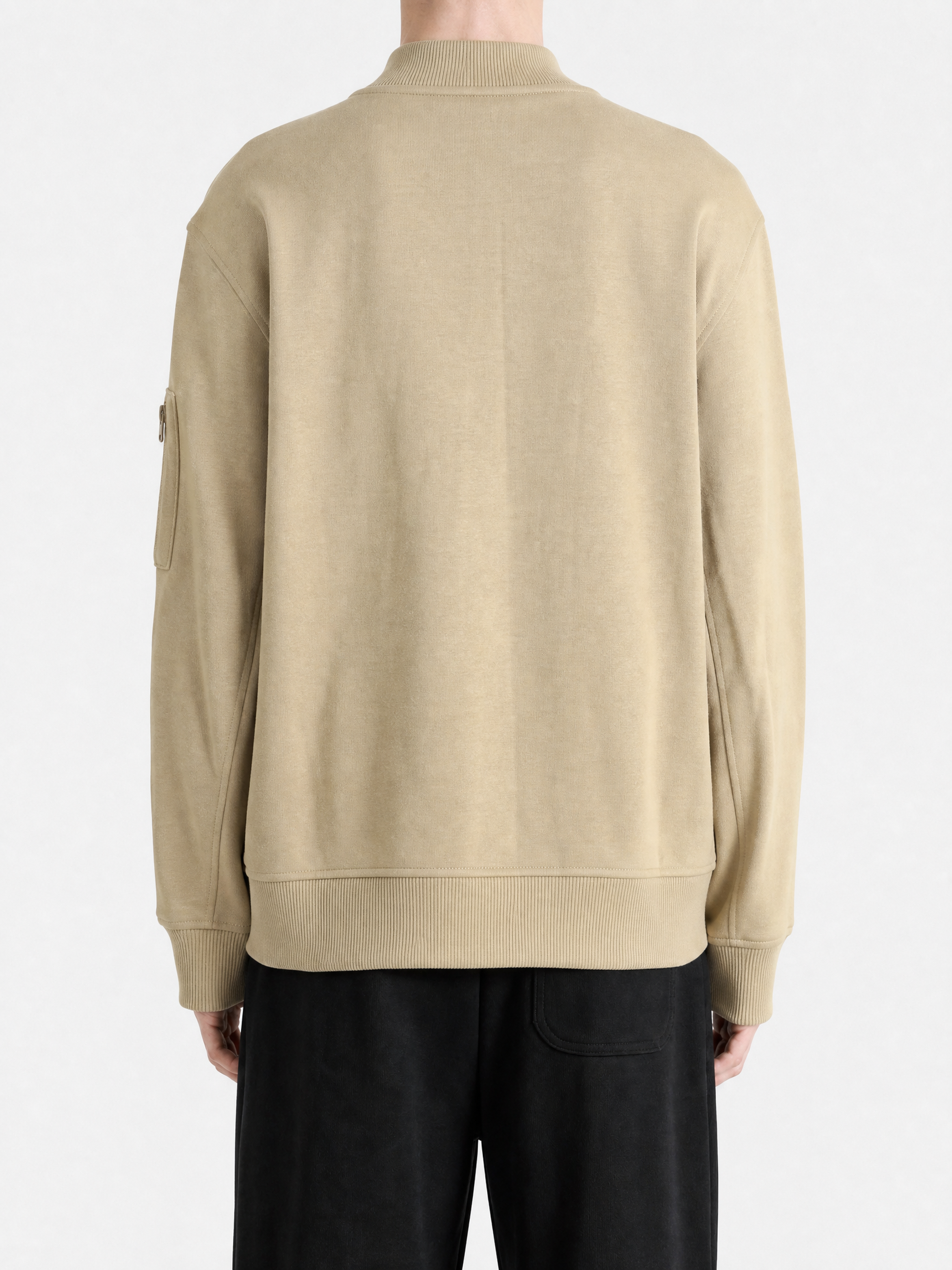 Tan jacket, full body view