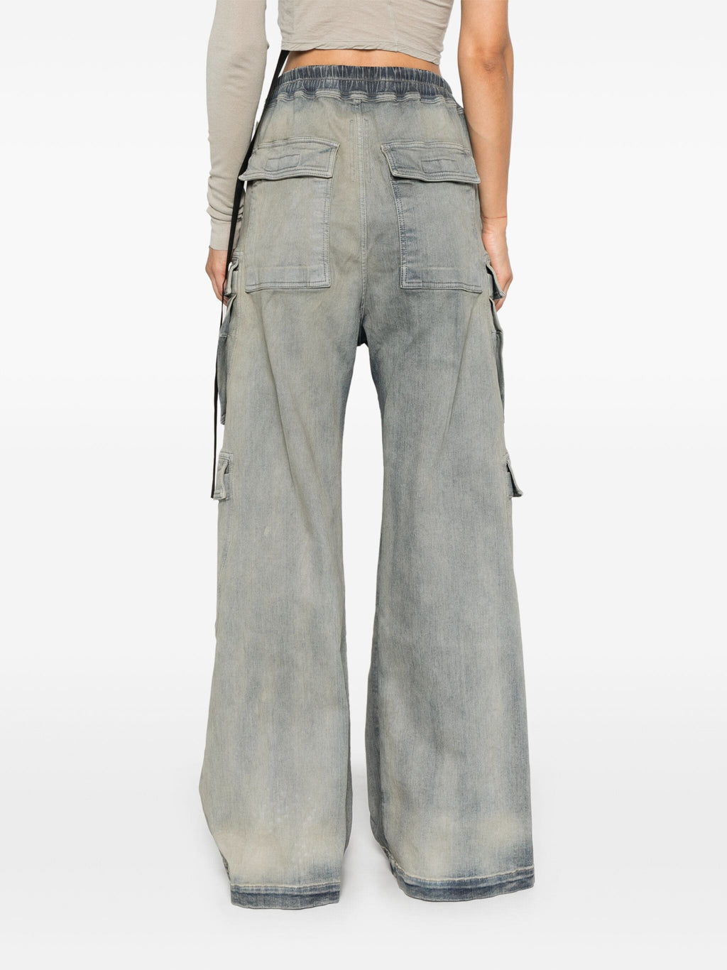 RICK OWENS DRKSHDW - Women Denim Double Cargo Jumbo Belas