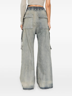 RICK OWENS DRKSHDW - Women Denim Double Cargo Jumbo Belas