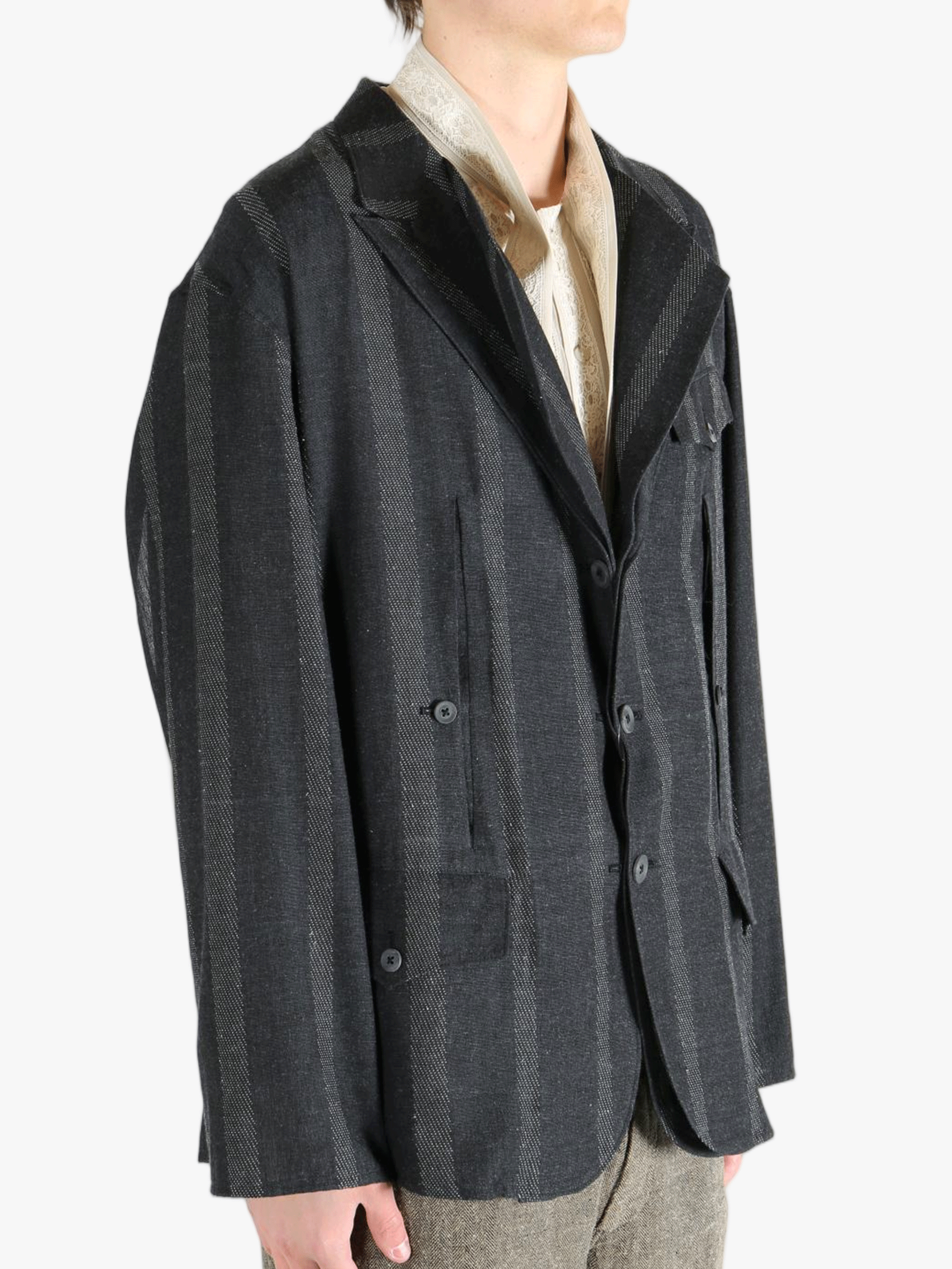 Black jacket, side view