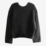 Black knitwear, front view