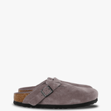 Purple sandals, front view
