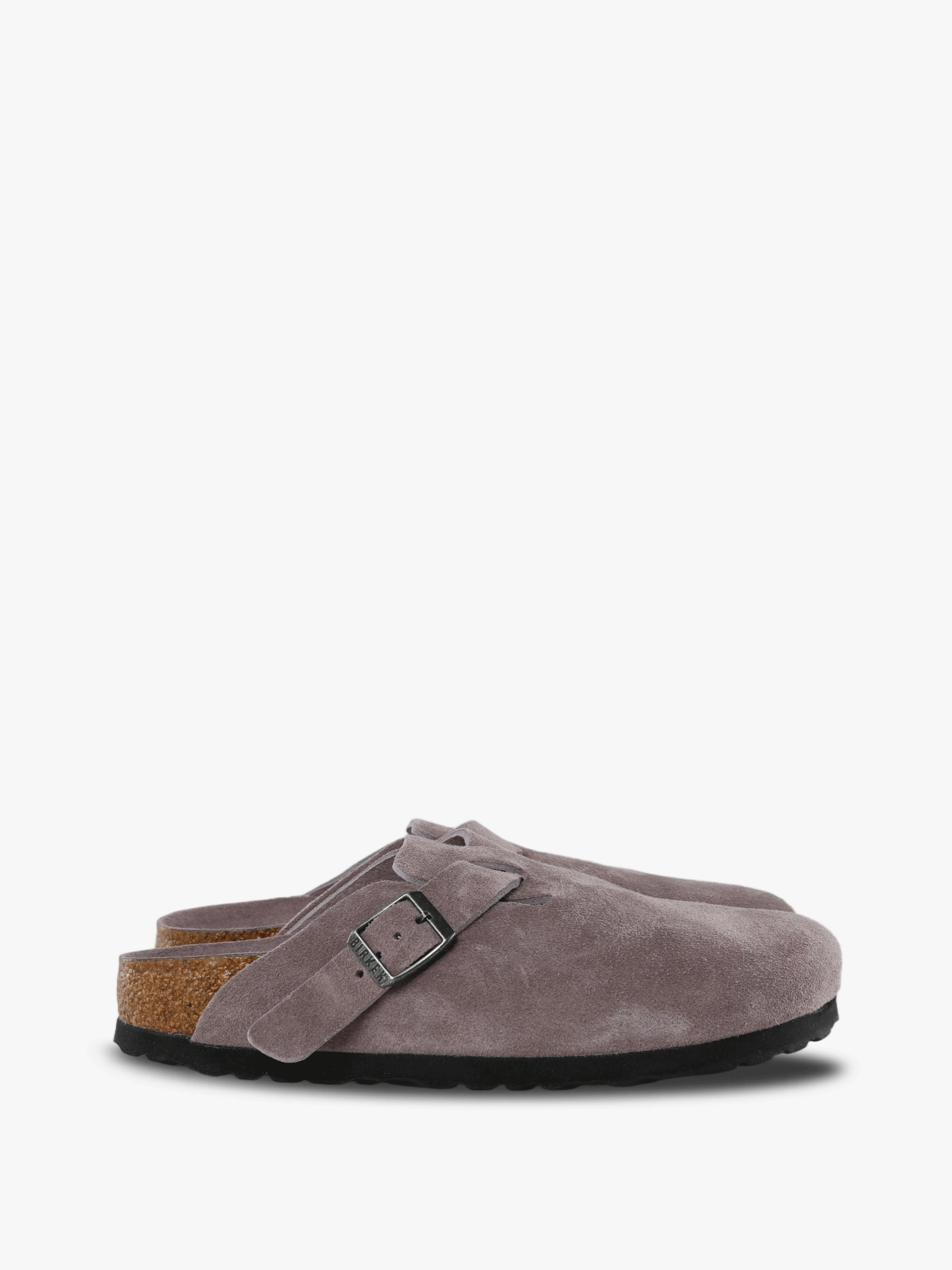 Purple sandals, front view