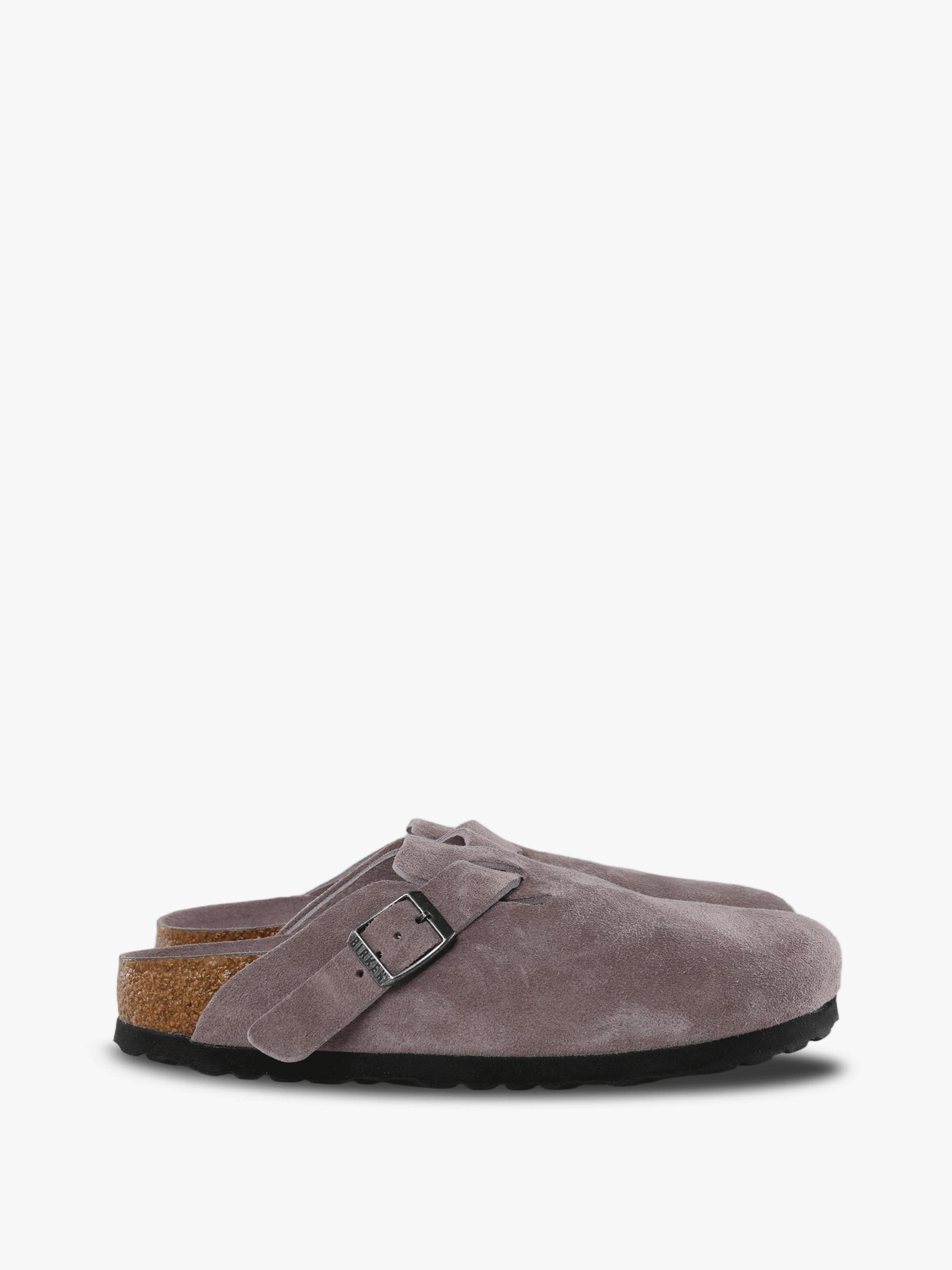 Purple sandals, front view