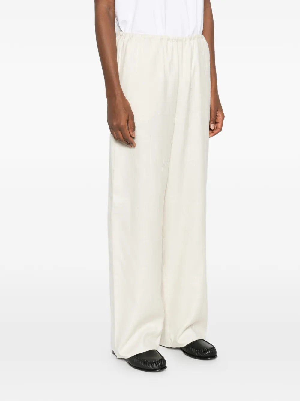 Tan pants, full body view