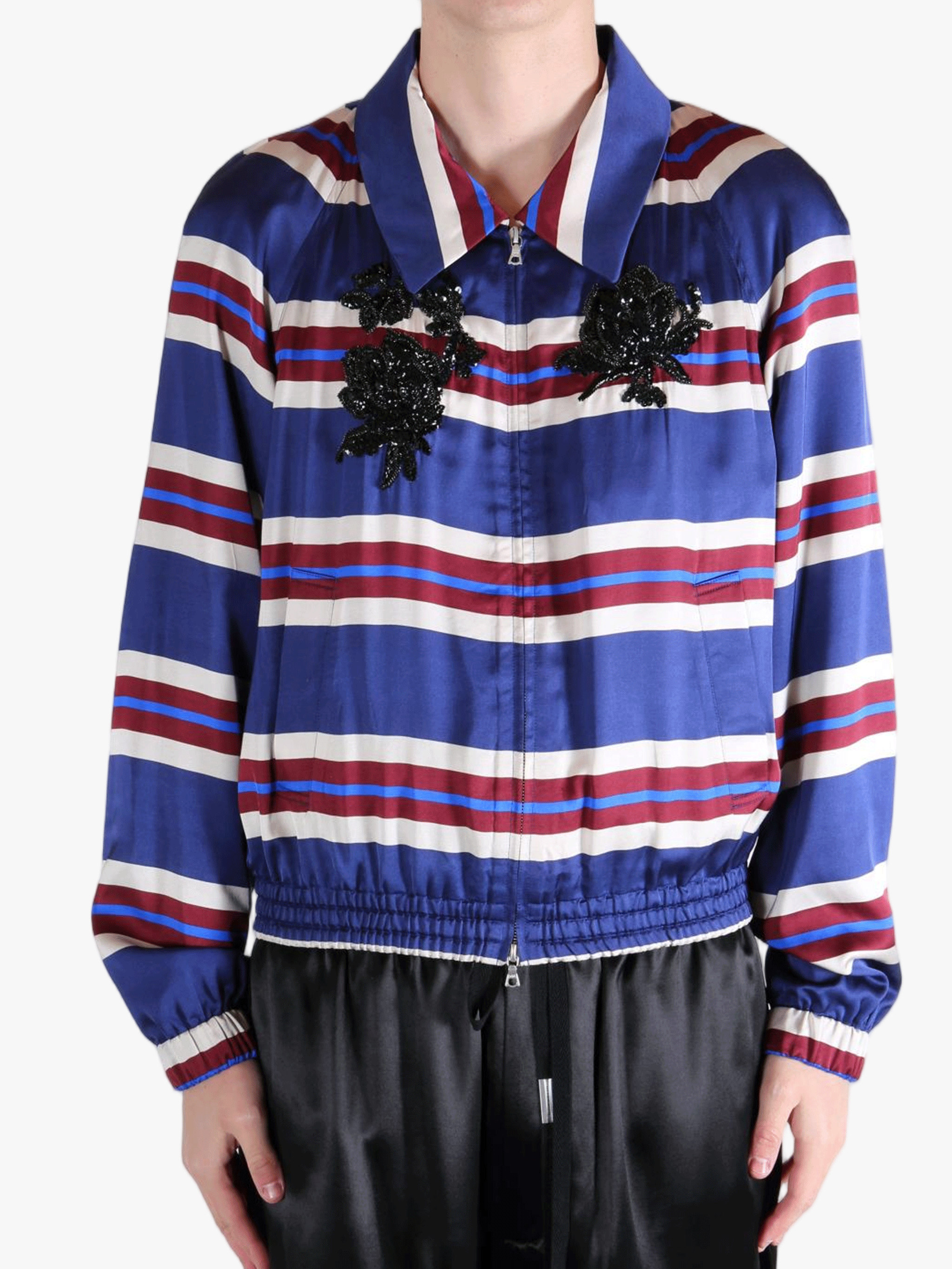 Blue jacket, front view