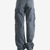 Grey pants worn by a person, showing the pants fit