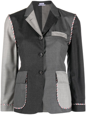 THOM BROWNE Women Classic Sportcoat W/ Patch Pockets (Unconstructed) In Funmix In Super 120’S Twill