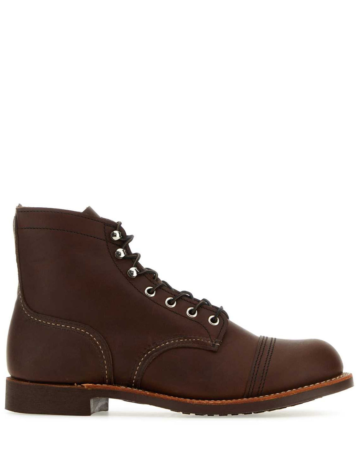 Red Wing Iron Ranger Men\'s Brown Leather Lace-Up Work Boots RED WING 8083 Iron Ranger - Hewlett & Dunn main image 4