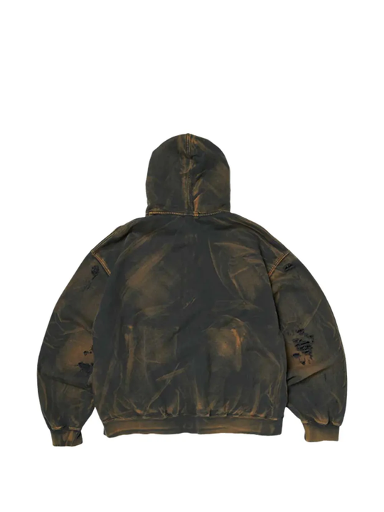 Black hoodie, back view