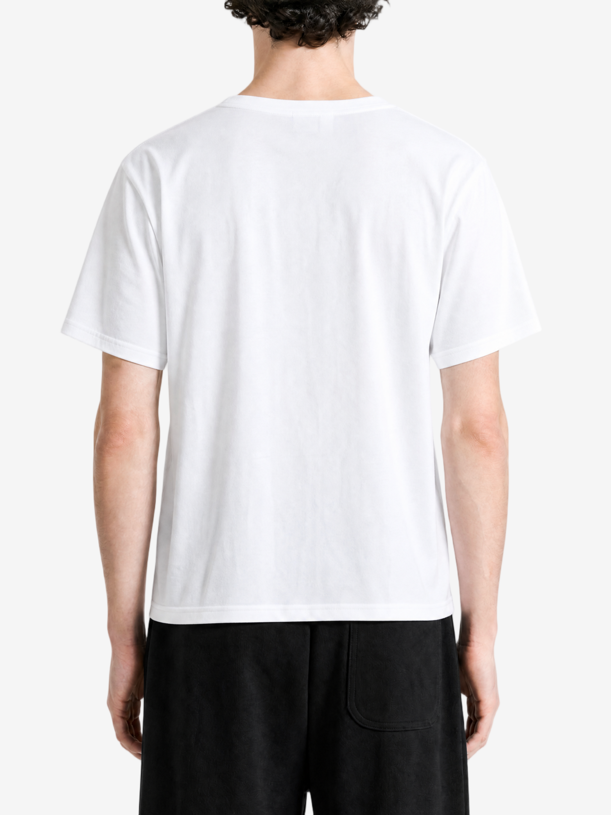 White t-shirt, full body view
