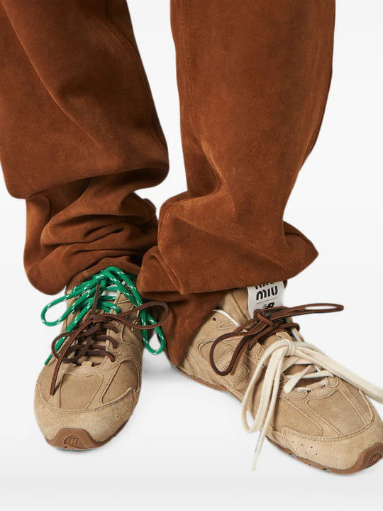 Tan shoes, front view