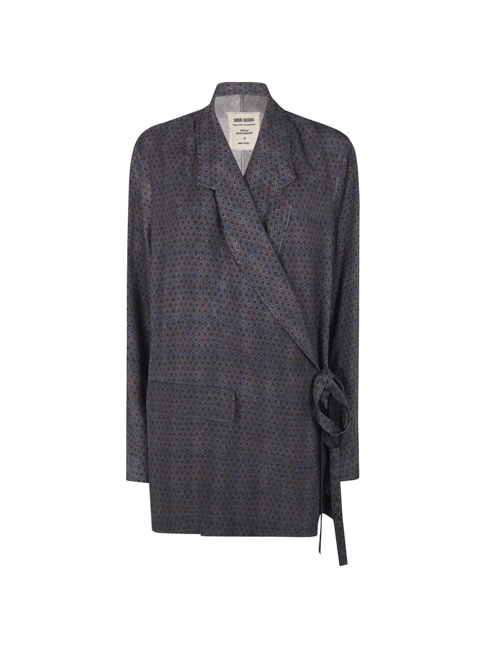 Blue and brown jackets-coats, front view
