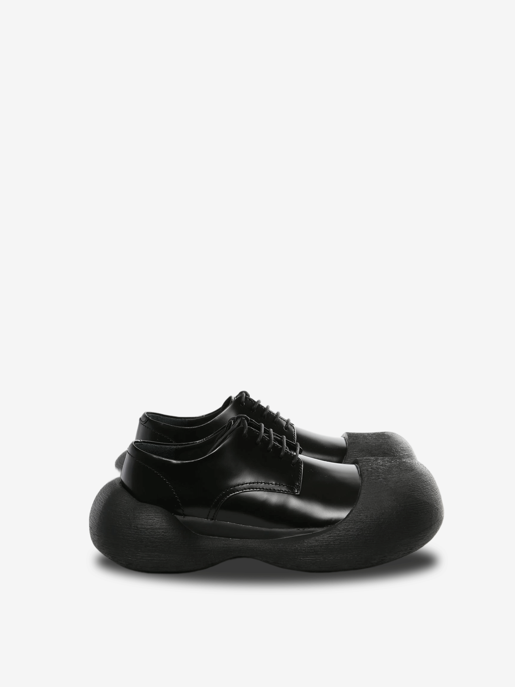 Black sneakers, front view