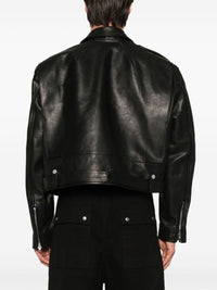 RICK OWENS - Men Giacca Pelle Cropped Jumbo Bauhaus Stooges Jacket