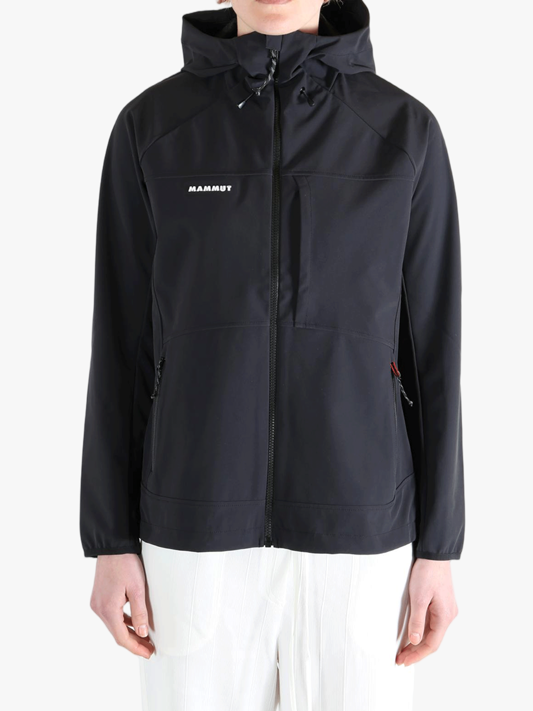 Black jacket worn by a person, showing the jacket's fit