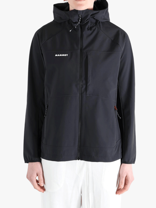 Black jacket worn by a person, showing the jacket's fit