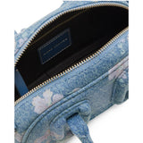 Close up of Blue bag, showing detail